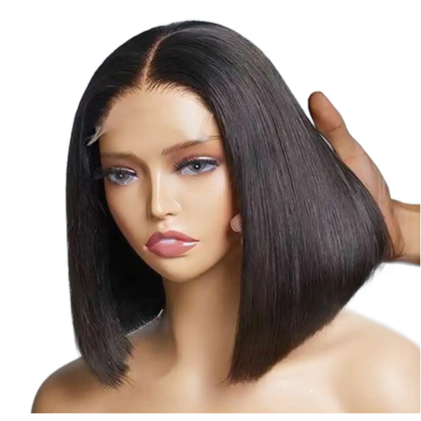 10 inches 5x5 Double Drawn Gluless Bob Wig